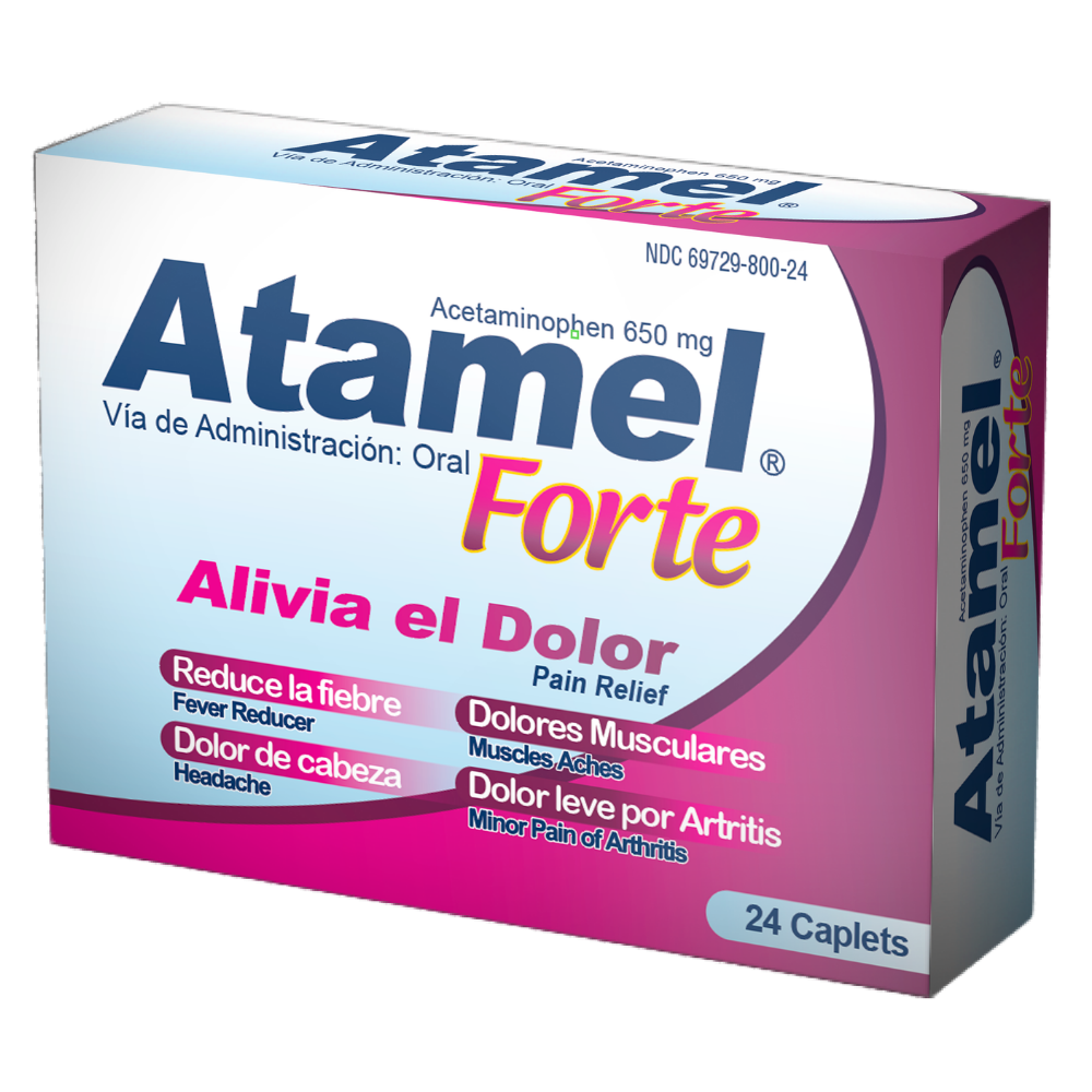 Atamel Forte — Acetaminophen 650 mg pain reliever, 24 caplets